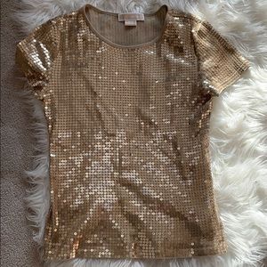 MICHAEL By Michael Kors Sequin Tee - Size Medium